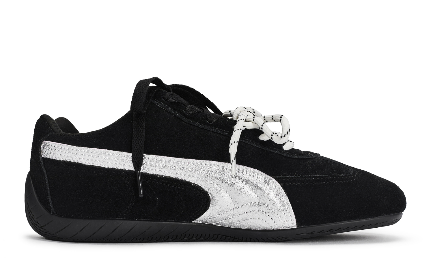 Speedcat Collection 811, Old Dream Silver Flower, устойчивые к истиранию низкие кеды Unisex PUMA, черный белый серебряный — фото 3