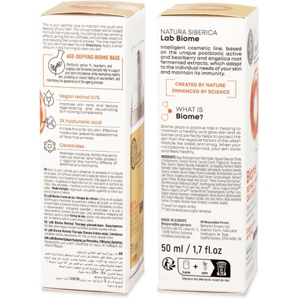 Крем для лица Natura Siberica — Дневной Lab Biome Retinol Therapy, 50 мл — фото 3