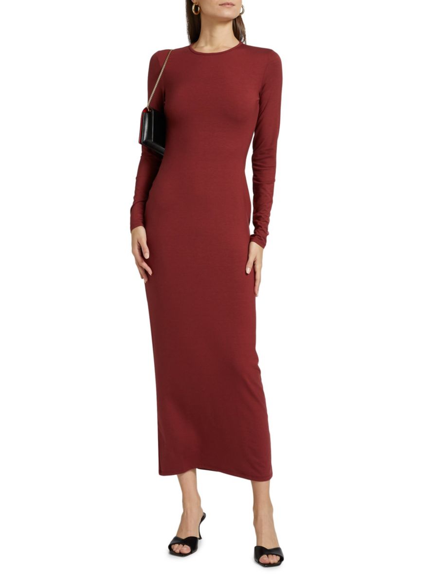 

Платье макси Tommie Knit Reformation, цвет Chianti
