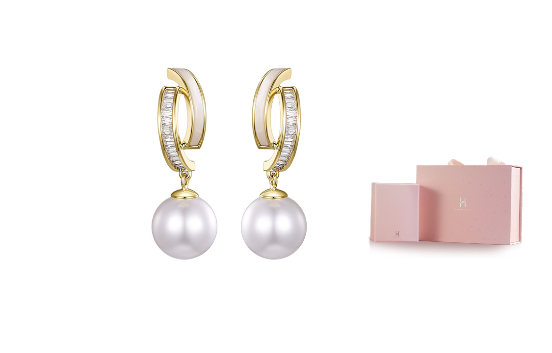 

HMZ Серьги-гвоздики из серебра 925 пробы для женщин золотые