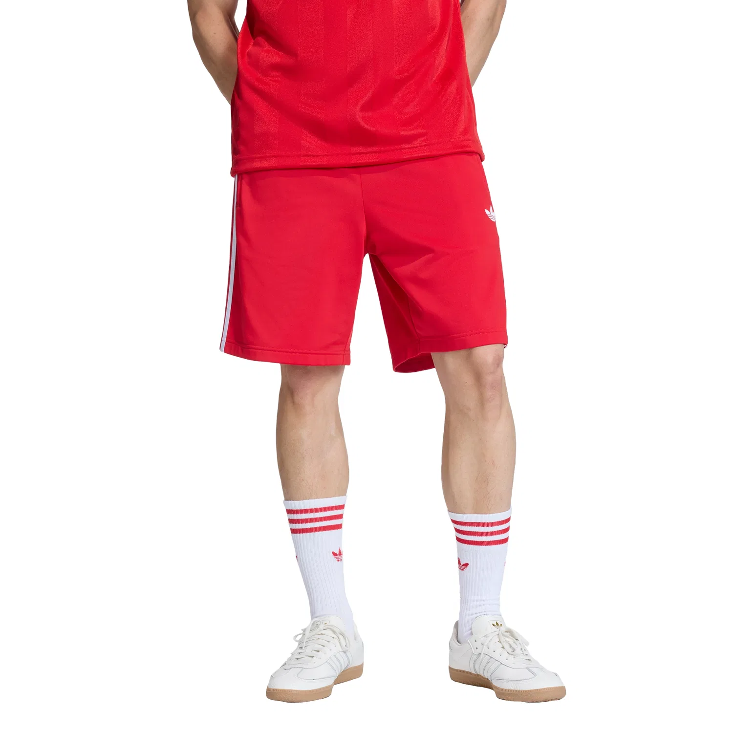Мужские шорты Firebird цвета Better Scarlet от Adidas — фото 4