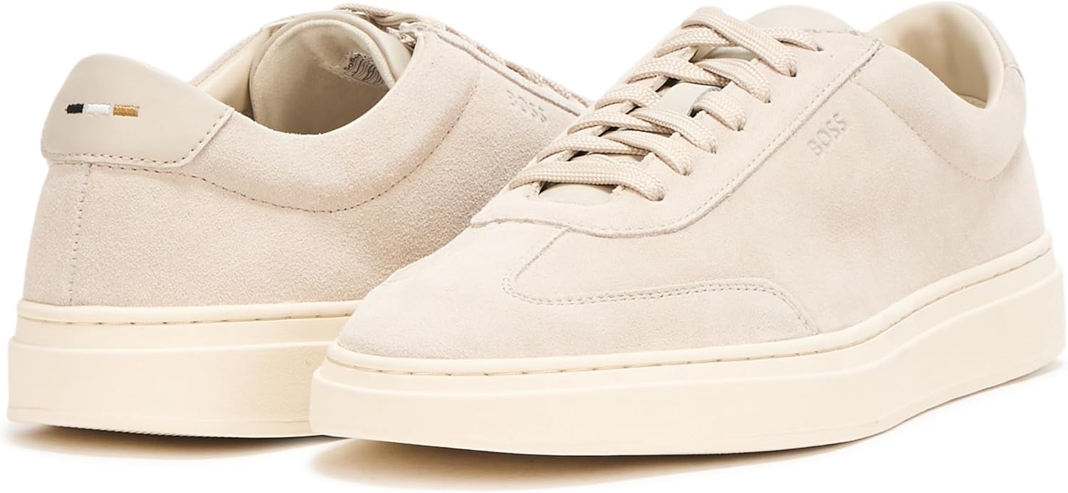 BOSS мужские кроссовки Kieran Cupsole Suede, Tan Dunes — фото 3