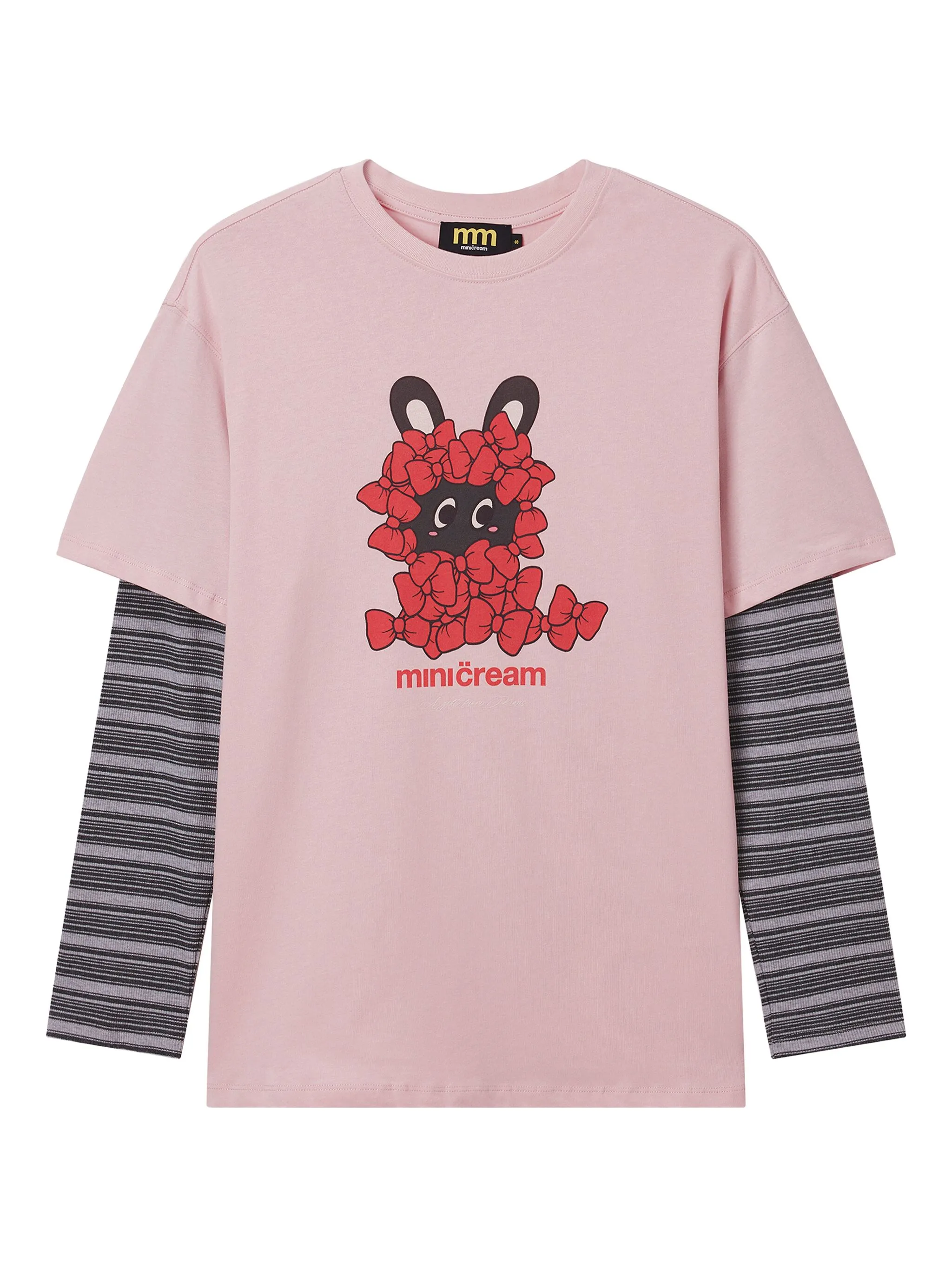 

Топ с круглым вырезом Mini Cream, розовый