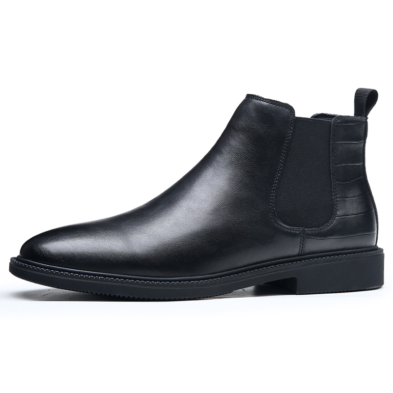 

KACHILANG Мужские черные челси боуты с флисовой подкладкой, цвет Black Fleece-Lined