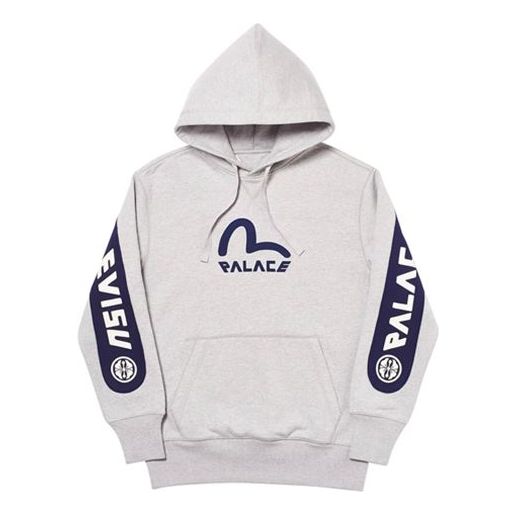 

Худи PALACE x EVISU Logo Unisex Gray, серый