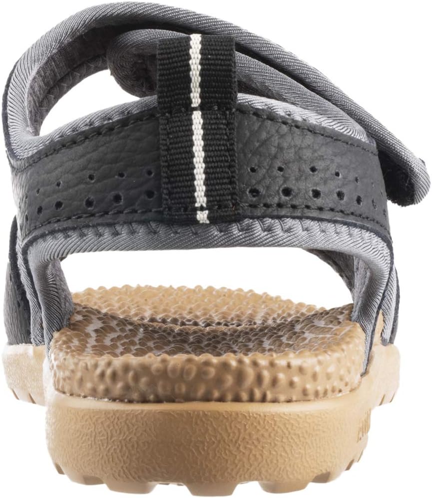Мужские сандалии Acorn Everywear Grafton, легкие с амортизирующей стелькой и мягкими регулируемыми кожаными ремешками, черный — фото 4