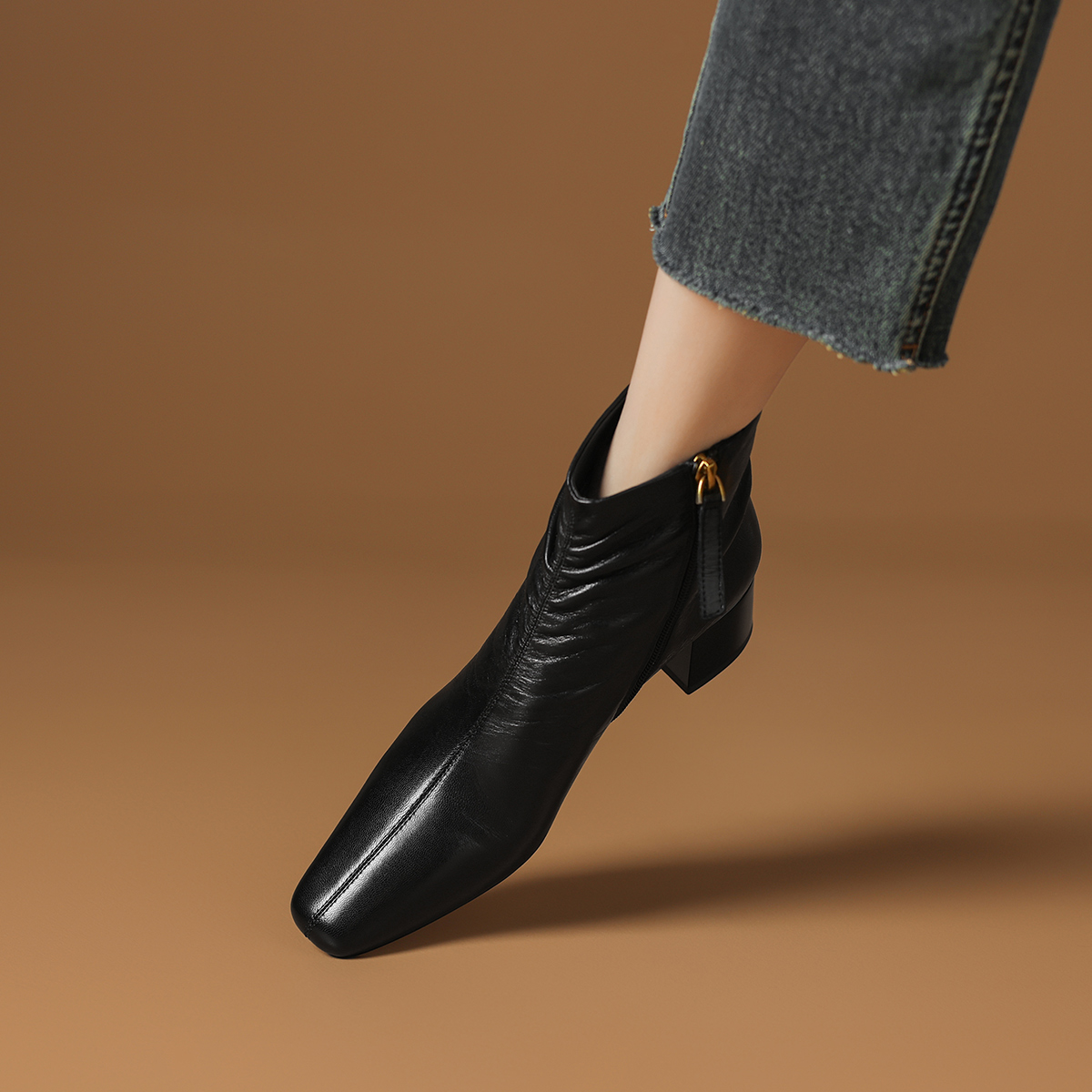 Rosa Bianca Женские ботинки на шнуровке черные с кожаной стелькой, цвет Black (Cow Leather Insole) — фото 4