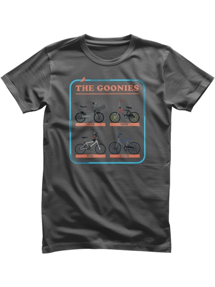 

Футболка "The Goonies Bikes T-Shirt" серого цвета, Серый, Футболка "The Goonies Bikes T-Shirt" серого цвета