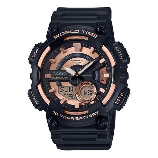 

Часы CASIO Waterproof Sports Mens Rose Gold Analog/Digital Combo, розовый, Серый, Часы CASIO Waterproof Sports Mens Rose Gold Analog/Digital Combo, розовый