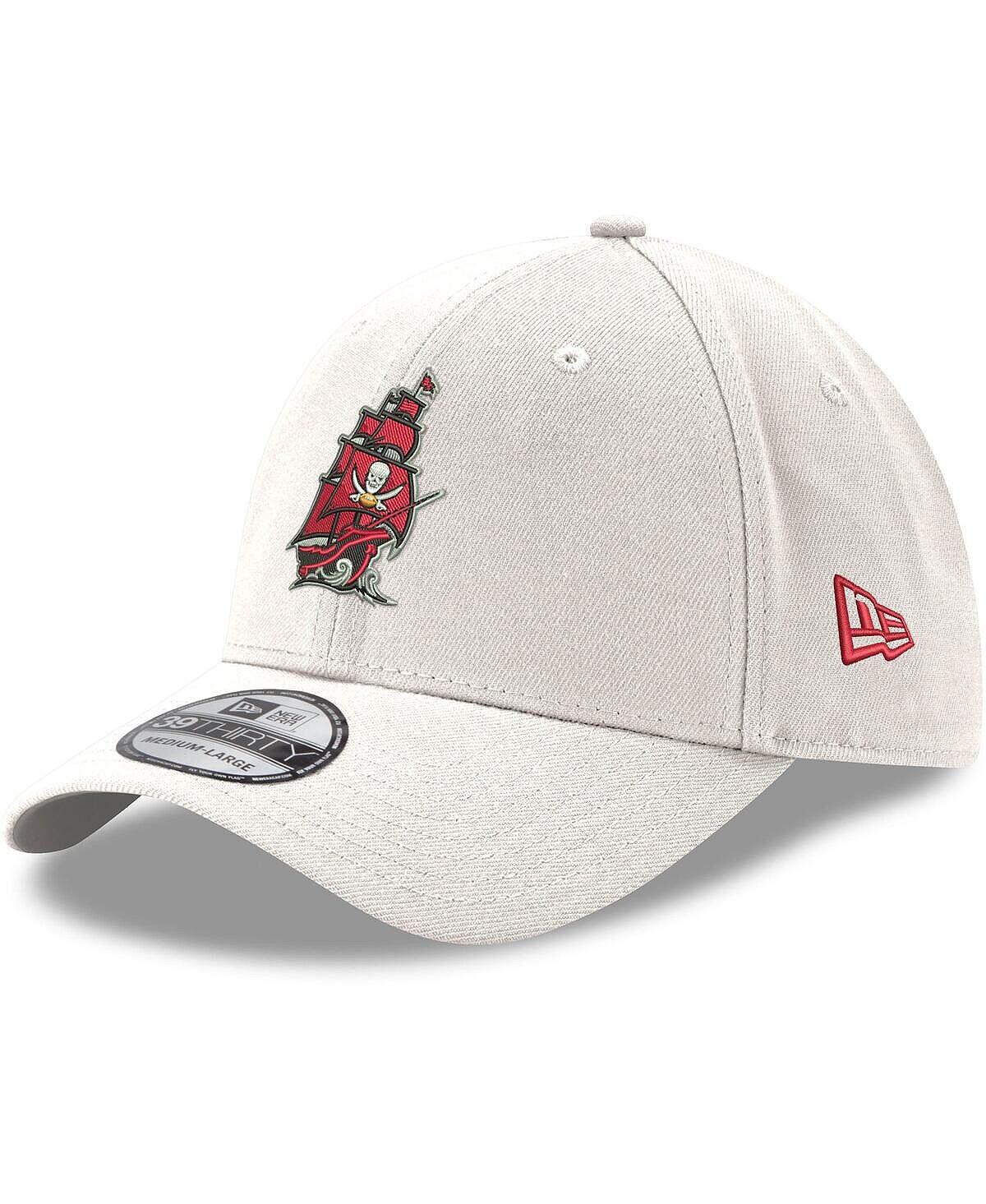 

Мужская белая кепка Tampa Bay Buccaneers с альтернативным логотипом Iced II 39THIRTY Flex Hat New Era