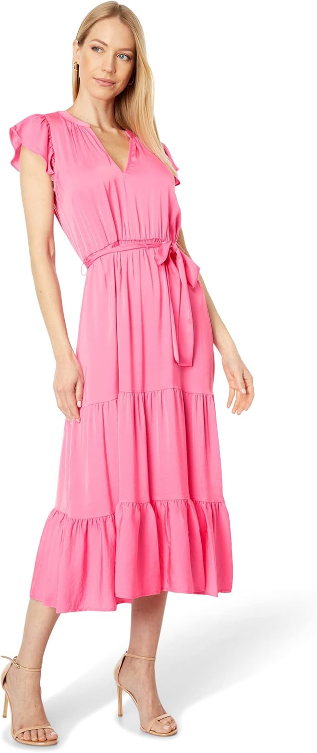 

Женское платье Tommy Hilfiger с рукавами-крылышками и завязками на талии, Bubblegum