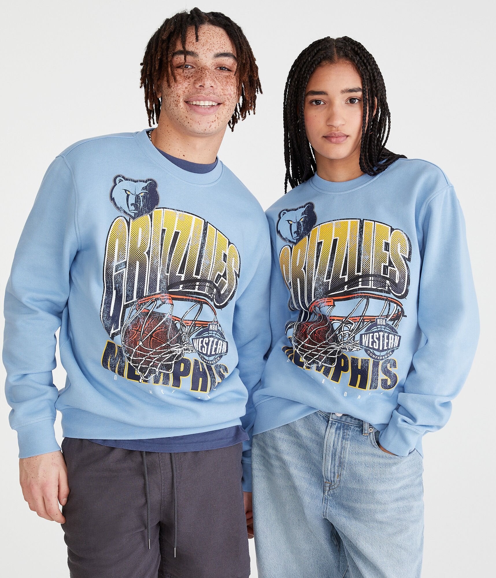 

Толстовка Aeropostale Memphis Grizzlies Crew, синий