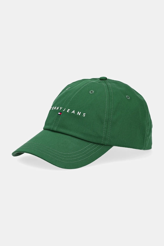 

Хлопковая кепка с козырьком 0 Tommy Jeans, зеленый