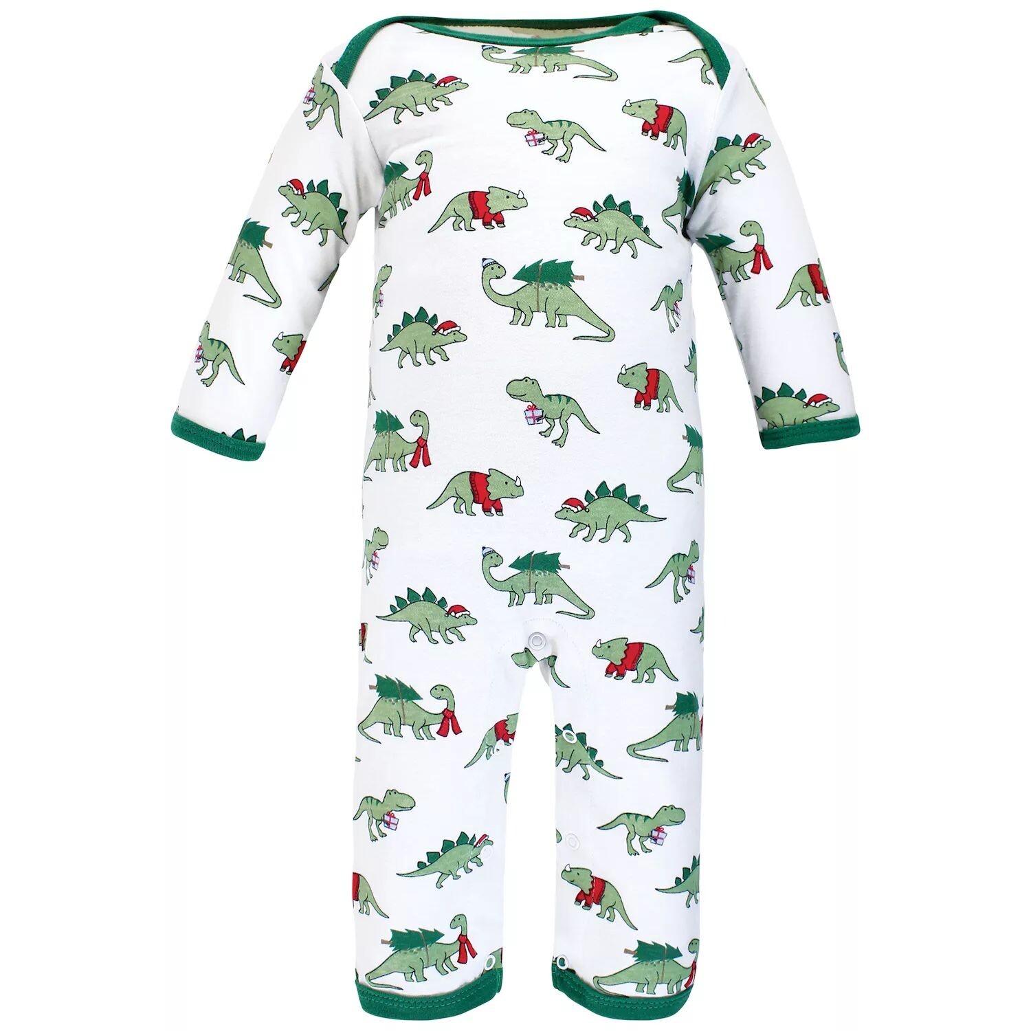 Хлопковый комбинезон для мальчиков Hudson Baby Infant Boy, Christmasaurus Hudson Baby — фото 3