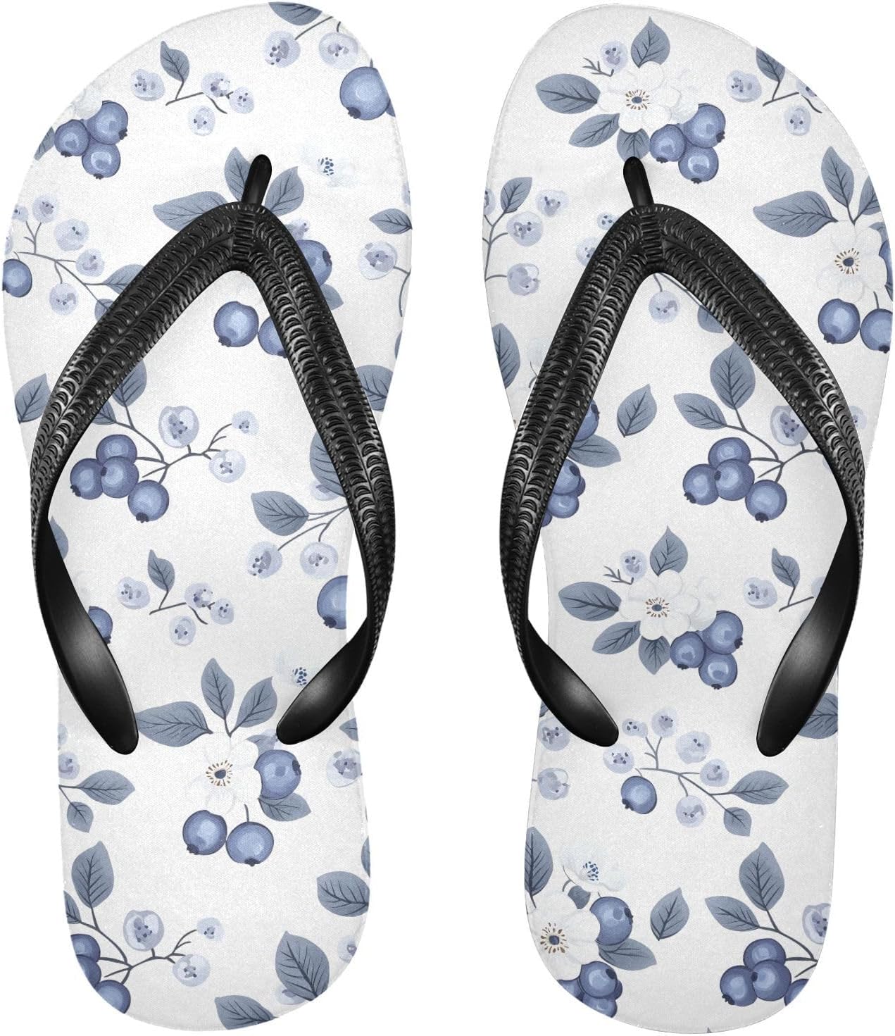 

Сандалии-шлепанцы с голубикой и белыми цветами для пляжа, лета и отдыха, для женщин и мужчин 20860980 Kfbe