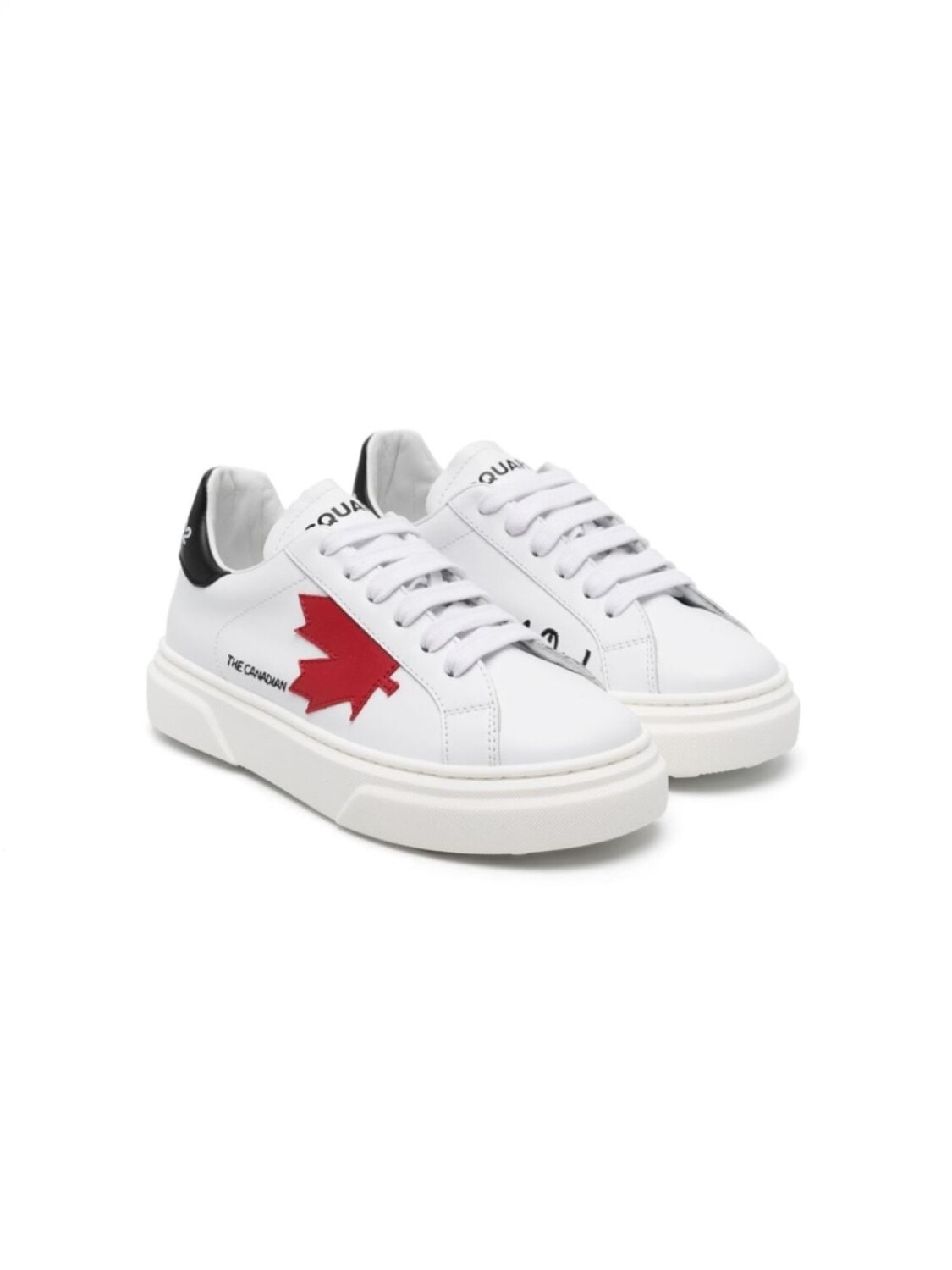 

Кроссовки из кожи кленового листа Dsquared2 Kids, белый