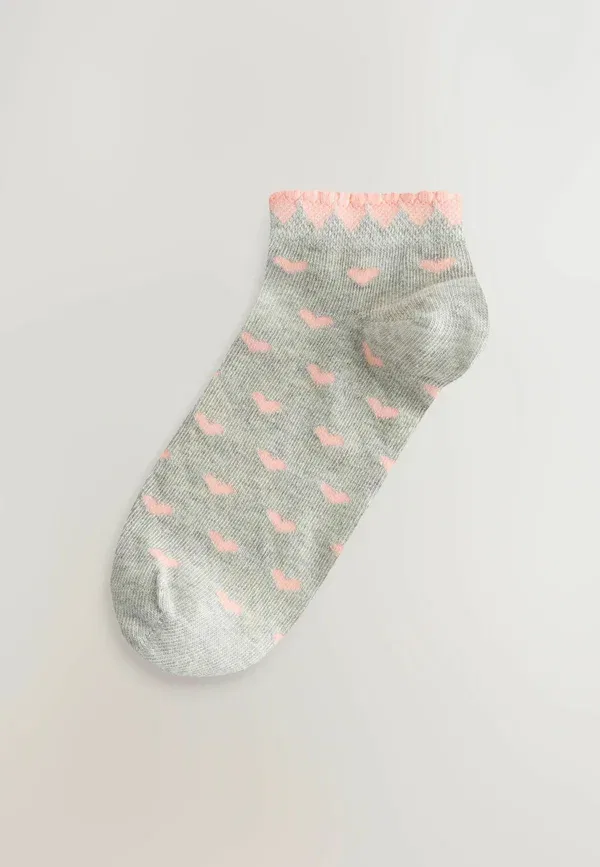Носки спортивные Next, 4 pack sneaker socks, разноцветный узор в виде сердечек — фото 3
