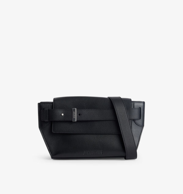 

Сумка-Мессенджер из кожи капри Jacquemus, черный
