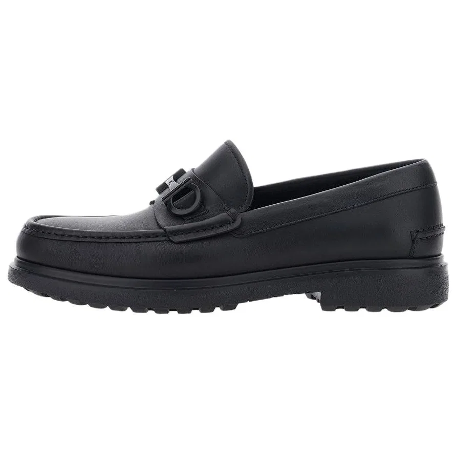 Лоферы из кожи Ferragamo Black