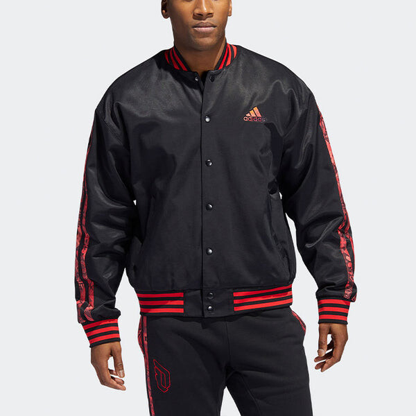 Куртка Men's adidas Mic Dame Jacket Lillard Basketball Sports Baseball Black, мультиколор — фото 2