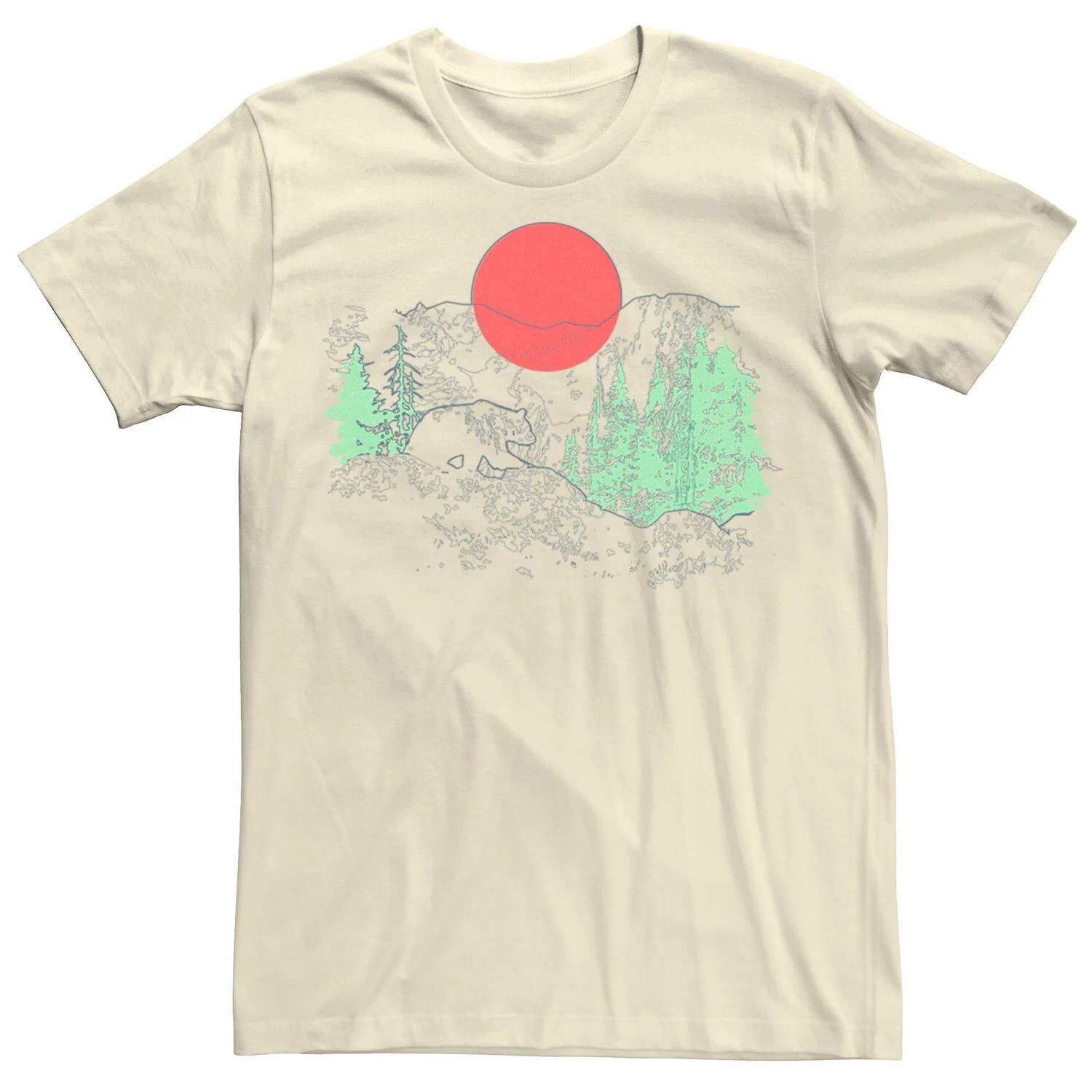 

Мужская футболка Cali Bear Mountains с неоновыми деревьями Licensed Character