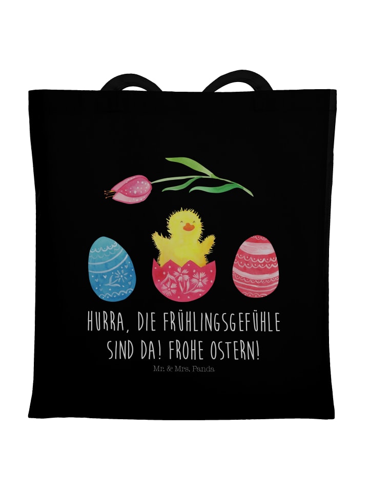 

Mr. & Mrs. Panda Джутовая сумка с надписью «Вылупление цыпленка» черного цвета