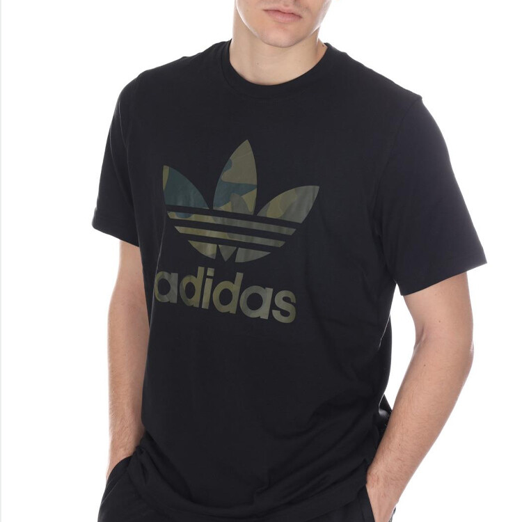 Футболка Adidas Originals Camo Trefoil, черный — фото 3