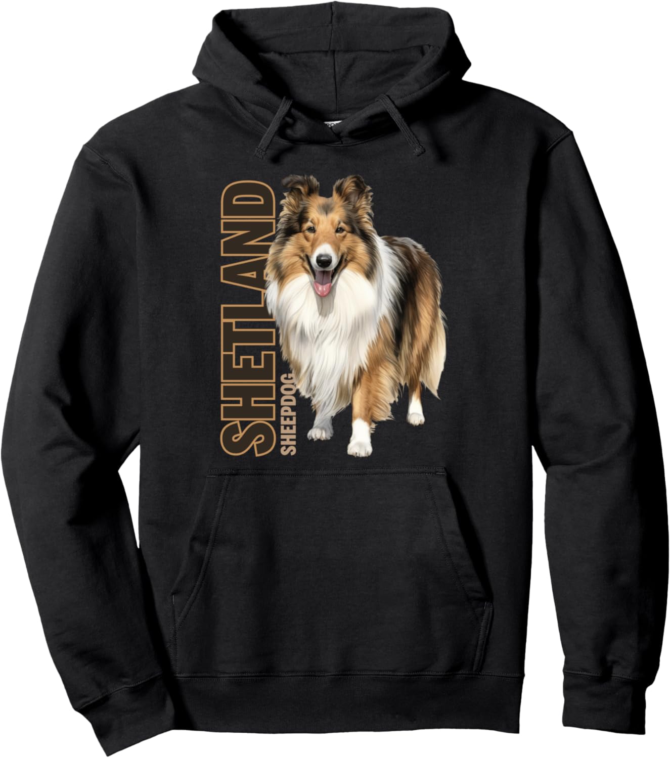 

Худи с изображением шелти в акварельном стиле Utopia Sport Shetland Sheepdog Shop, черный