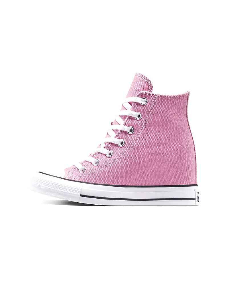 Кеды Converse Chuck Taylor All Star на танкетке в цвете «Клиппсайд Роуз/Белый/Черный» — фото 3