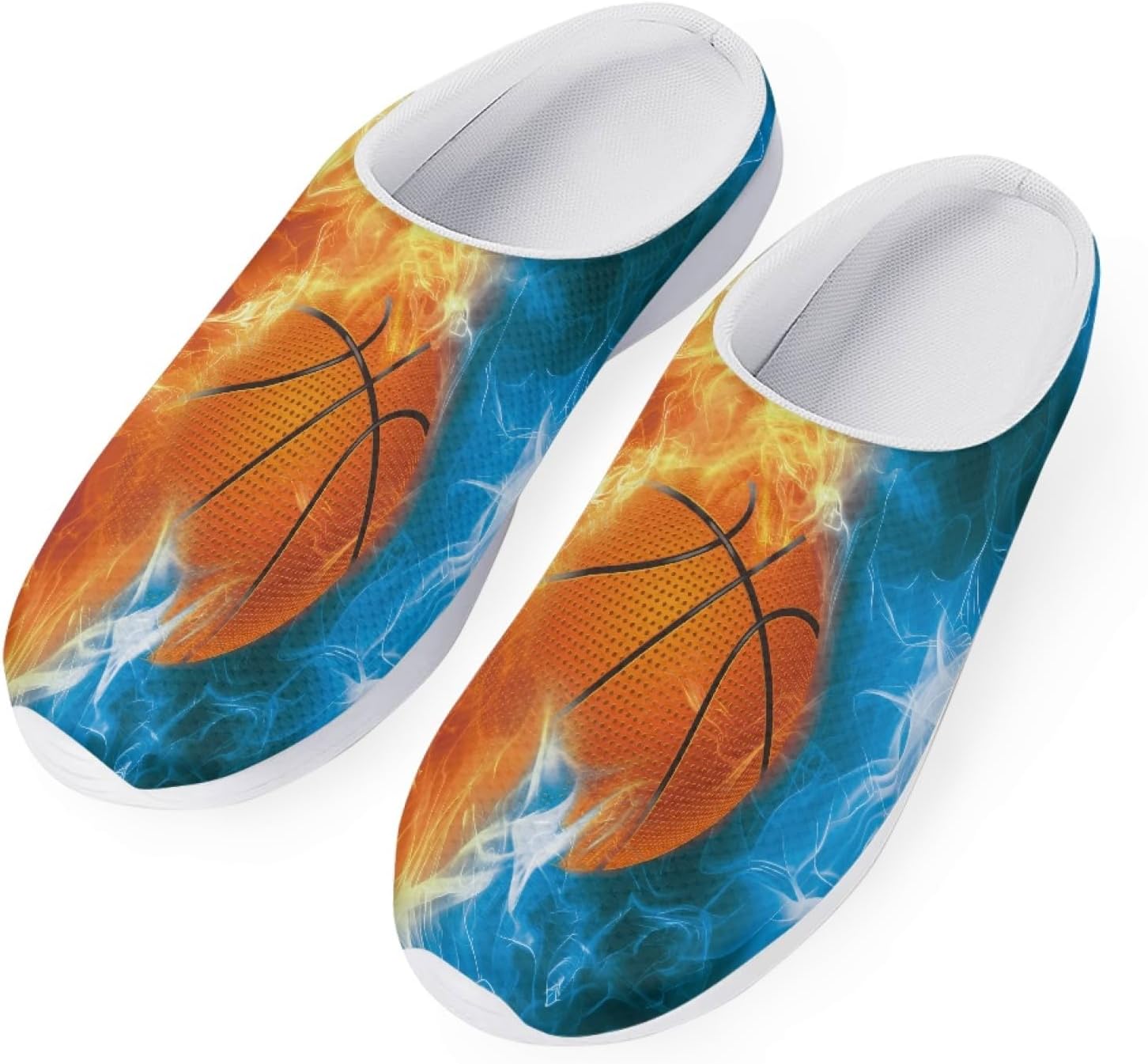 

Сандалии-слипоны Boatee для женщин и мужчин с поддержкой свода стопы, садовая обувь, Basketball Flame