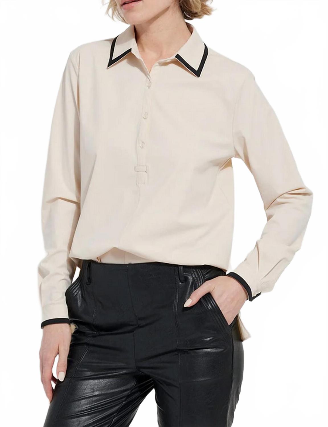 

Диана рубашка с контрастной отделкой из хлопкового габардина Lysse, Crisp Chino