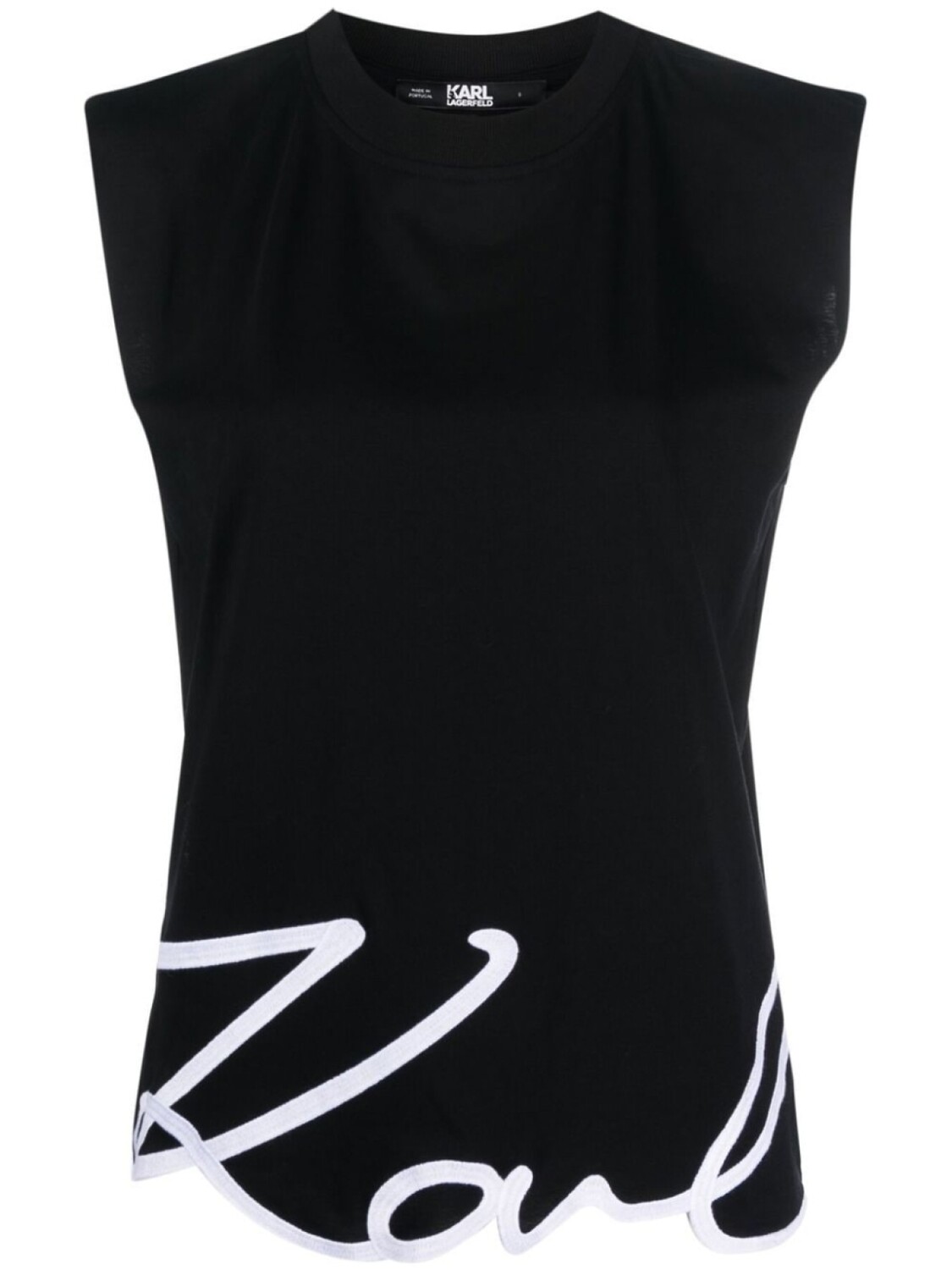 

Karl Lagerfeld топ Signature из органического хлопка, черный