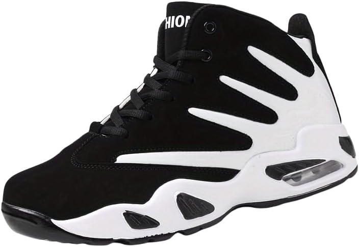 

Мужские баскетбольные кроссовки, комфортные высокие дышащие с противоскользящей подошвой, амортизирующие, на шнуровке, для тренировок, бега и прогулок Hoalox, черный