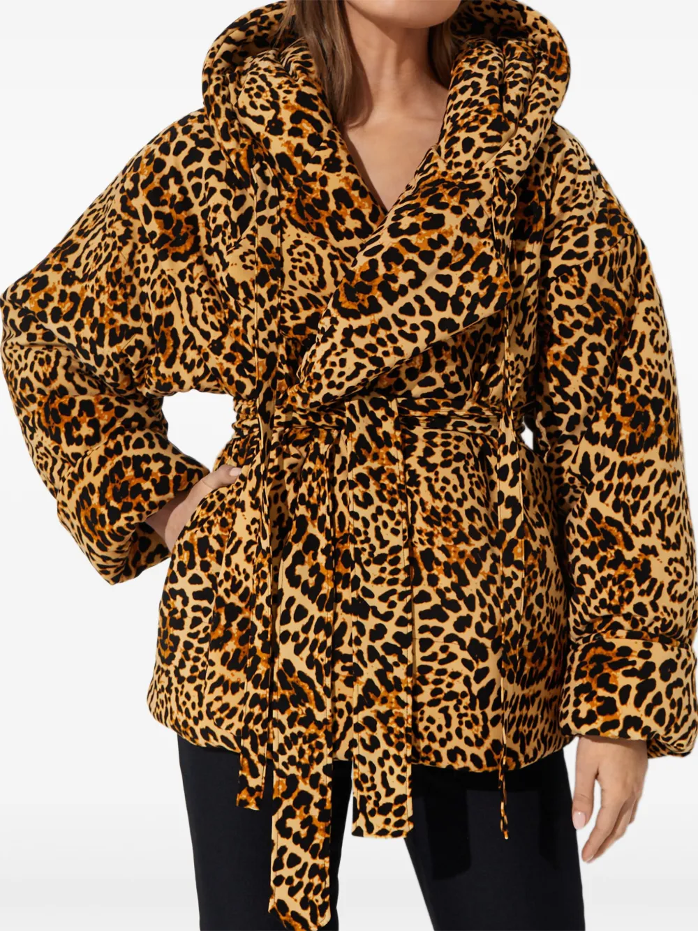 

Стеганая куртка на завязках Norma Kamali, коричневый