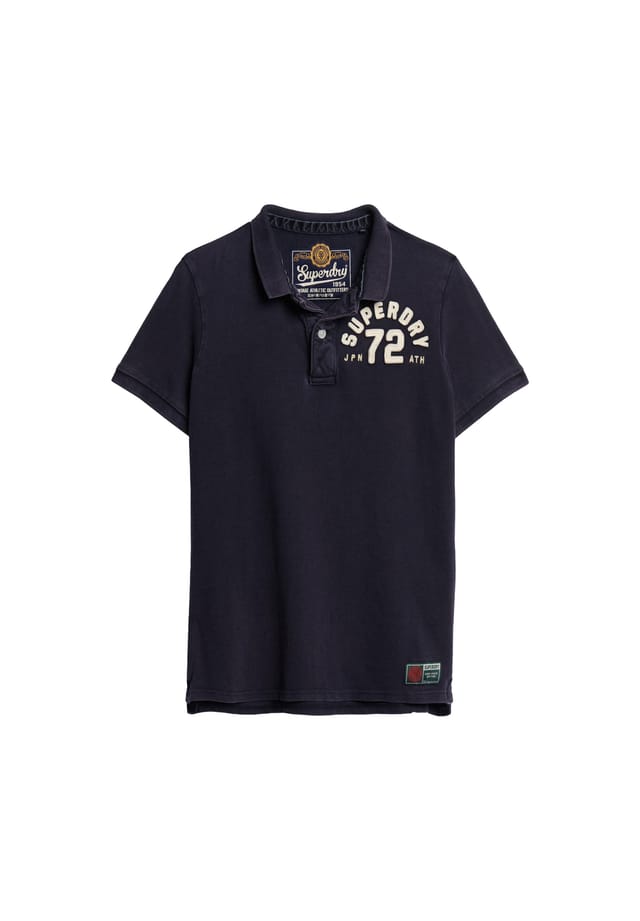 

Рубашка поло - винтажный спортивный логотип поло однотонный Superdry., синий