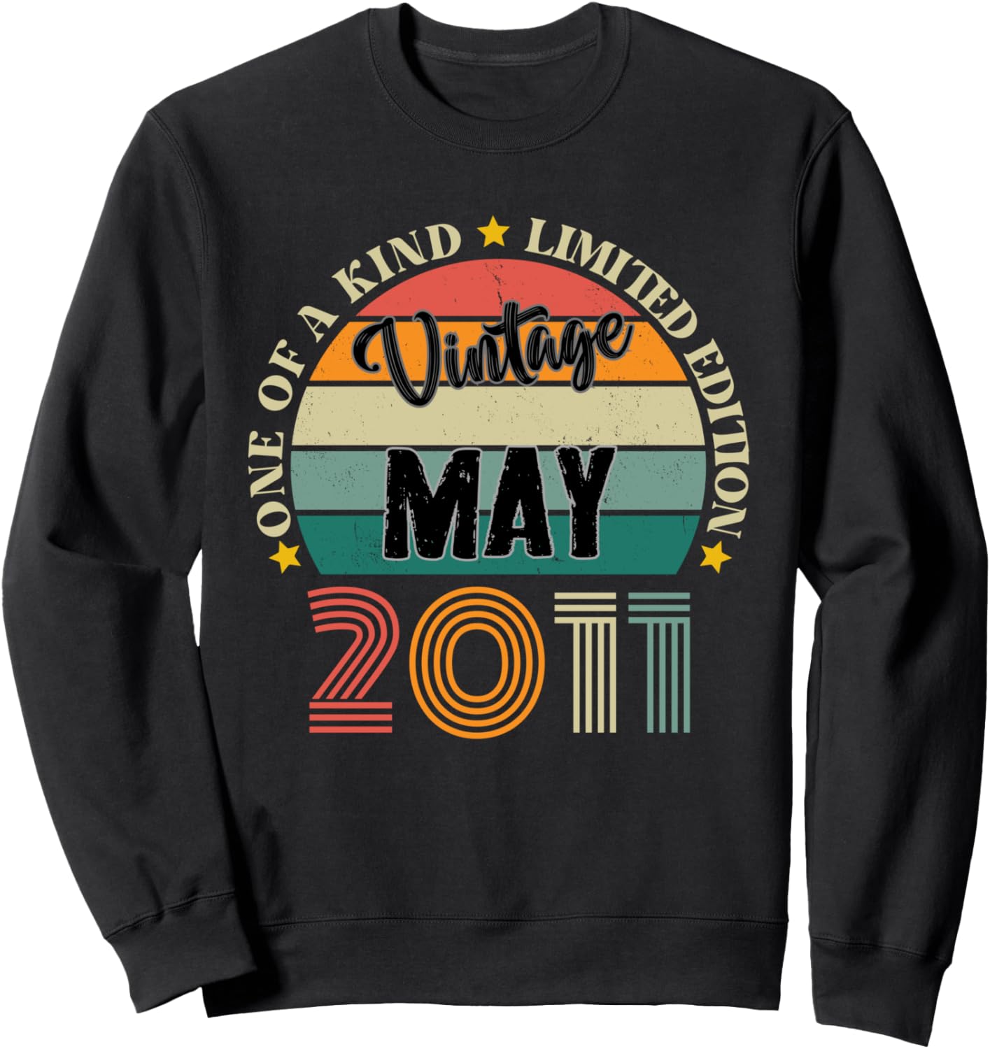 

Винтажная толстовка «13 лет», май 2011 года, к 13-летию, в стиле ретро Vintage Birthday Retro Limited Edition Retro Gifts, черный