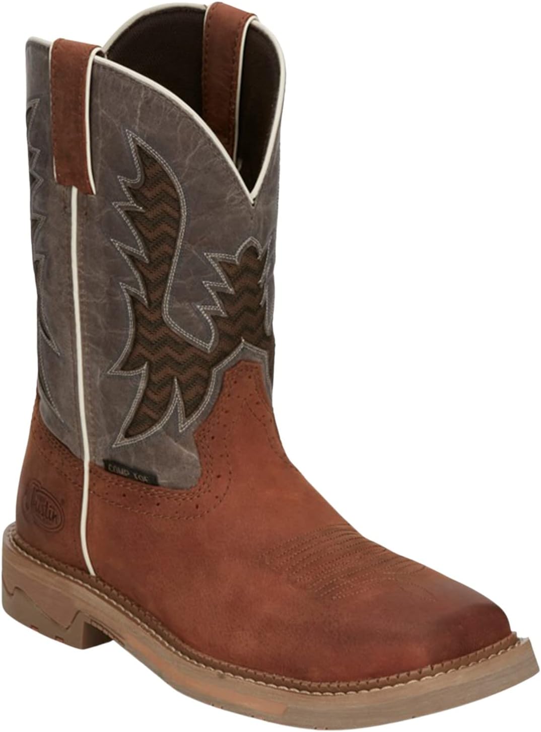 

Мужские ботинки Justin Stampede Bolt с защелкой и композитным носком - Se4111, коричневый