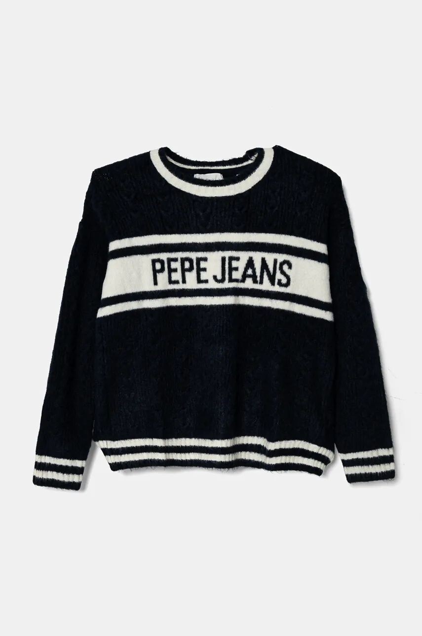 

Детский свитер Pepe Jeans из смесовой шерсти WRENLEY, темно-синий