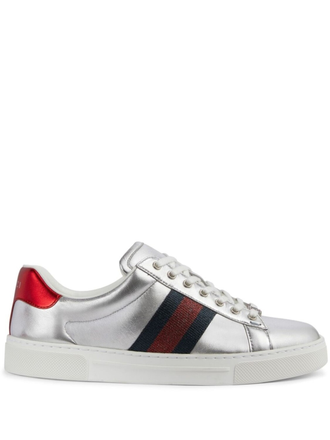 

Gucci кеды Ace с отделкой Web, серебристый