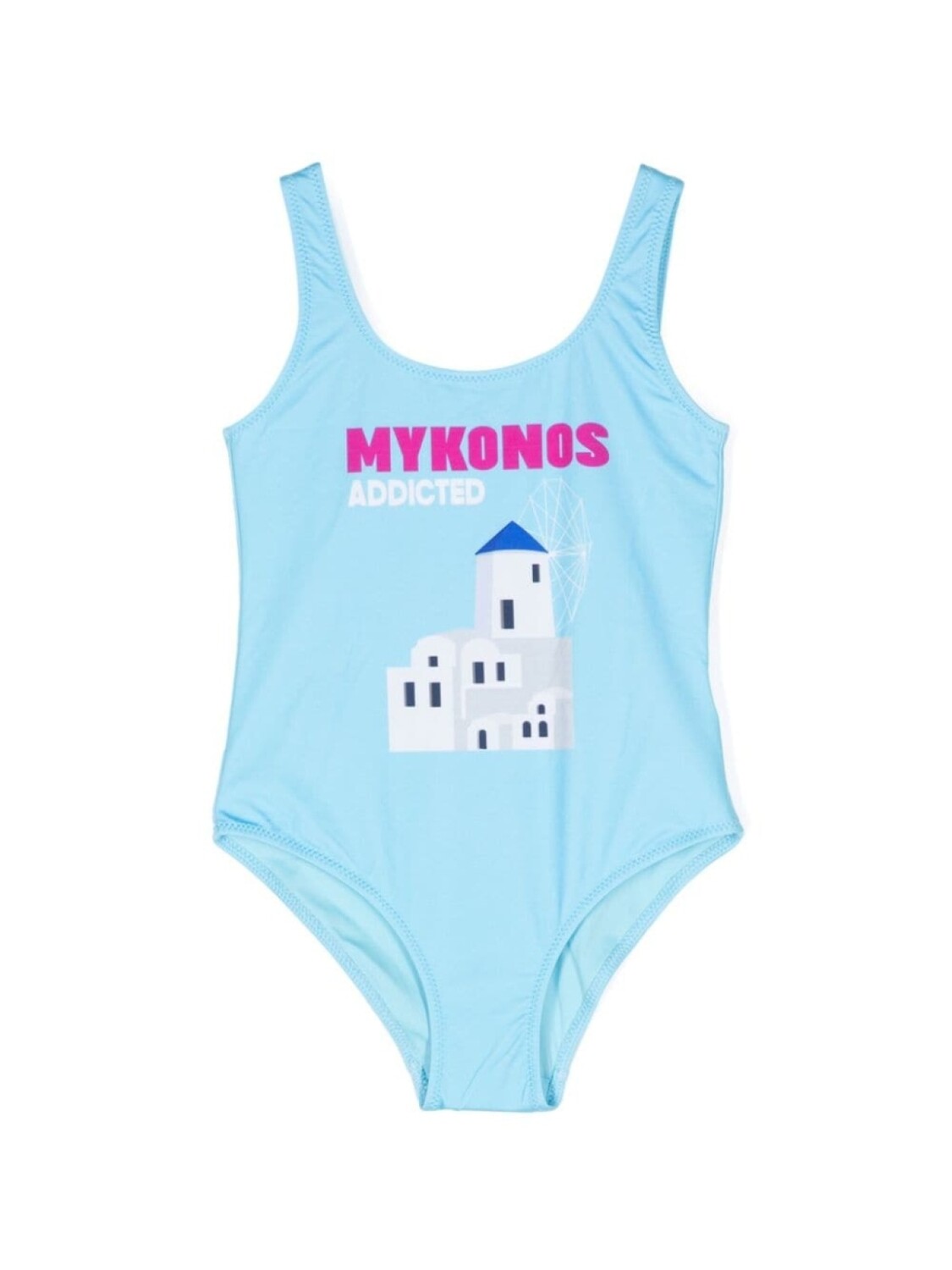 

MC2 Saint Barth Kids купальник Mykonos Addicted Postcard, синий