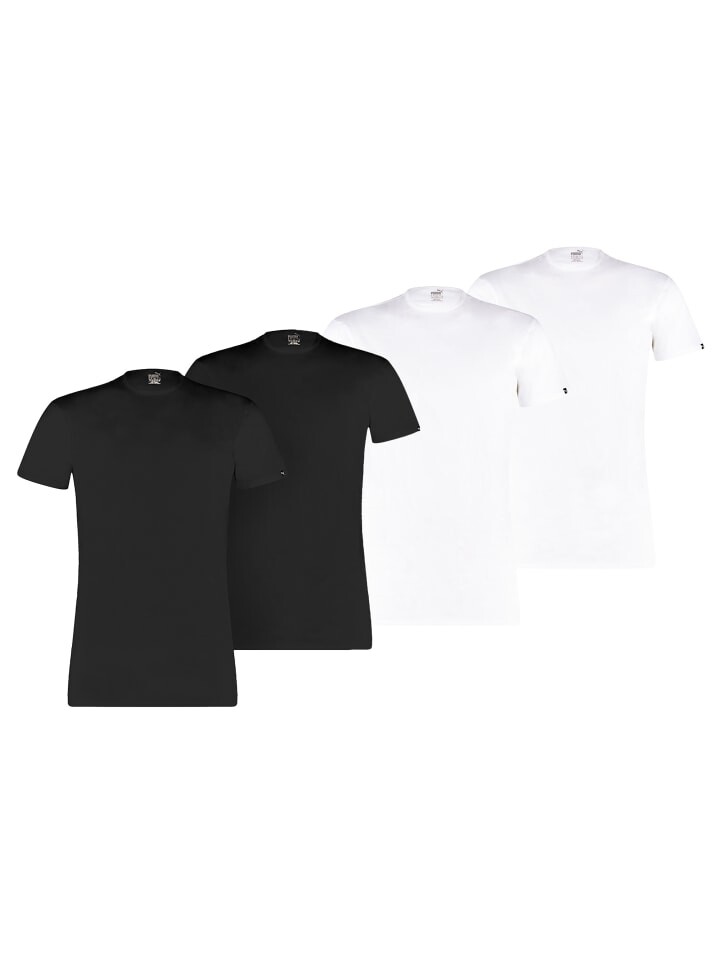 

Футболка Puma 4er Pack, черный/белый