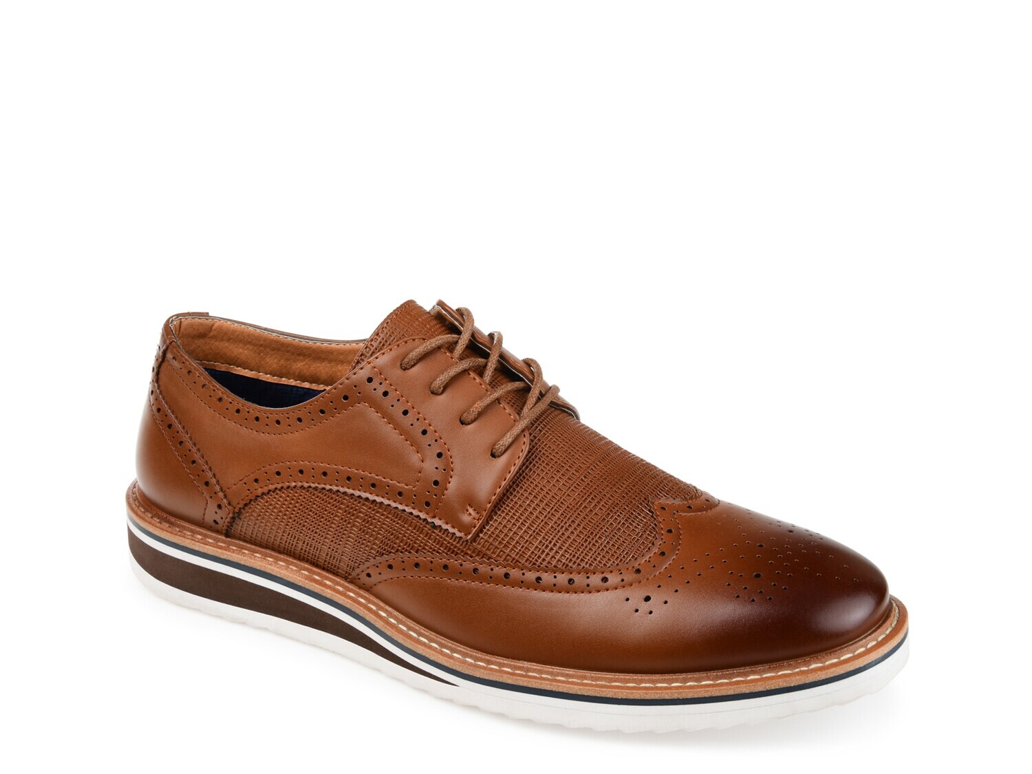 

Туфли-оксфорды Vance Co. Warrick Wingtip, коричневый