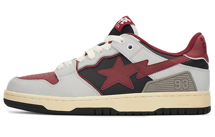 Кроссовки A Bathing Ape Bape SK8 Sta Vintage, белый, красный, черный