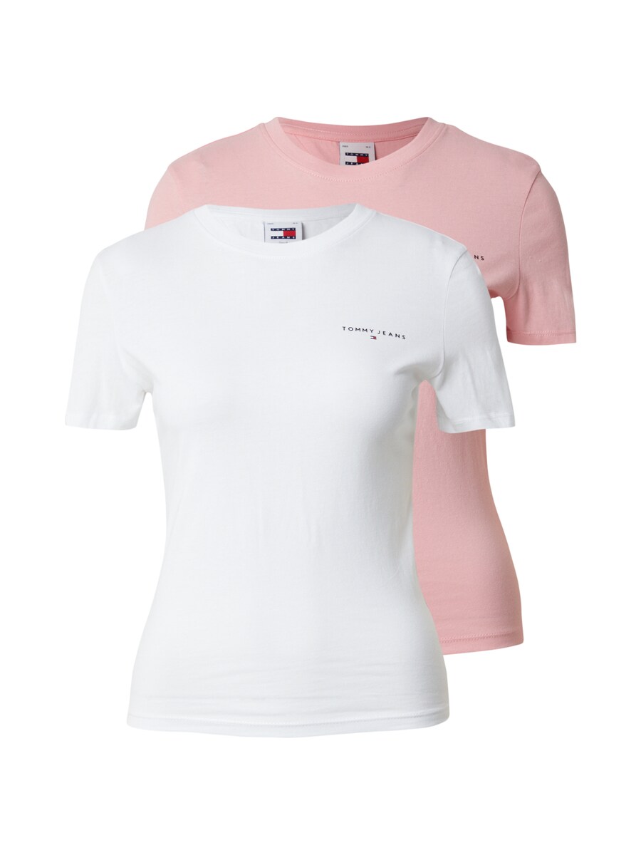 

Футболка Tommy Jeans, цвет Dusky pink/White