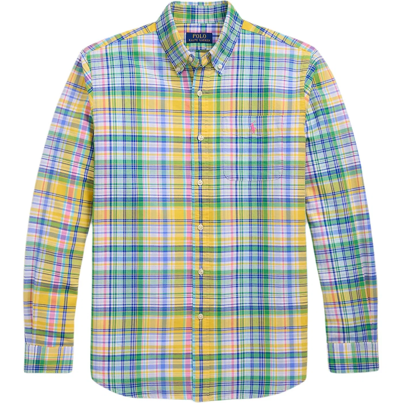Рубашка мужская Yellow/Green Multicolor Moderate Polo Ralph Lauren