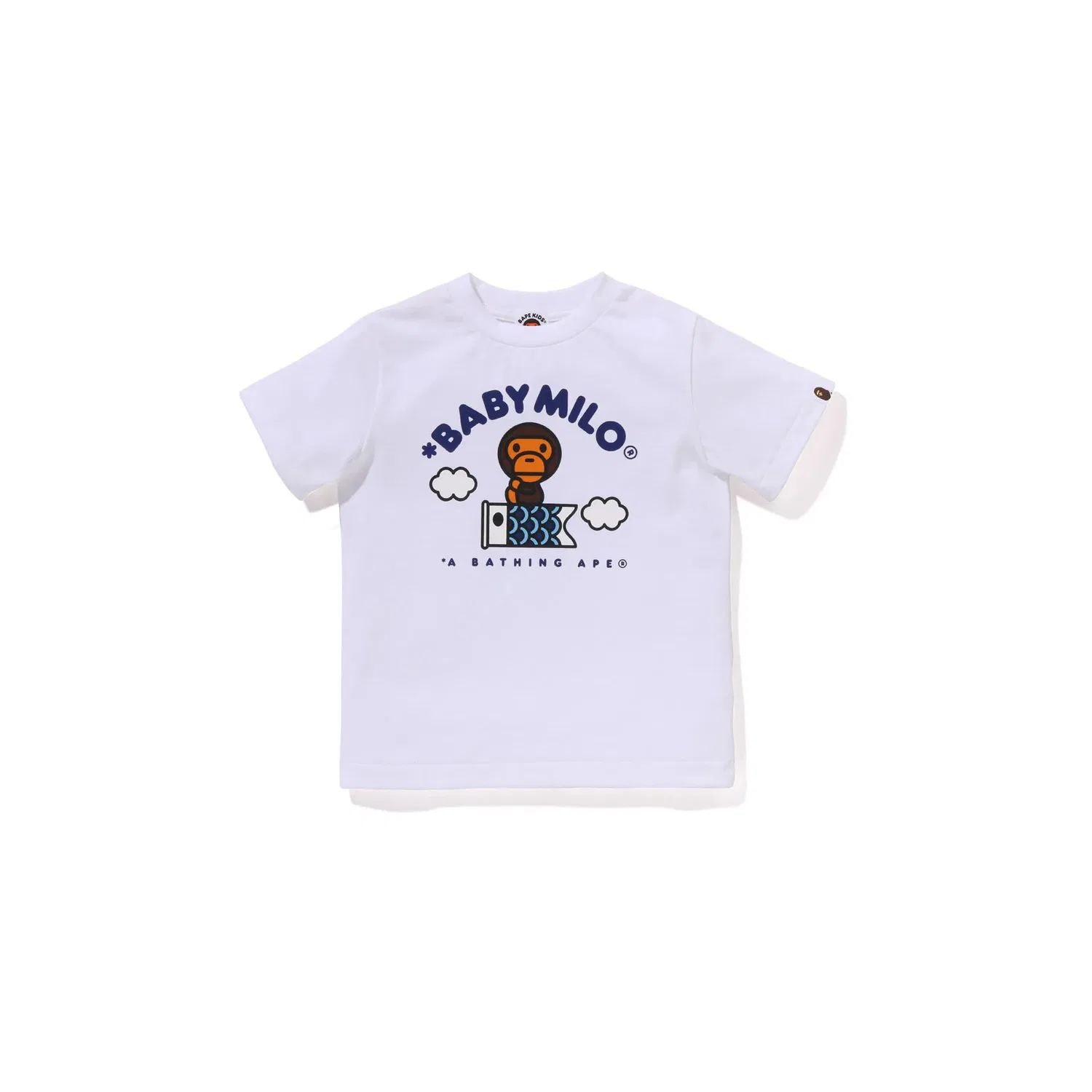 Детская футболка с круглым вырезом A BATHING APE, White