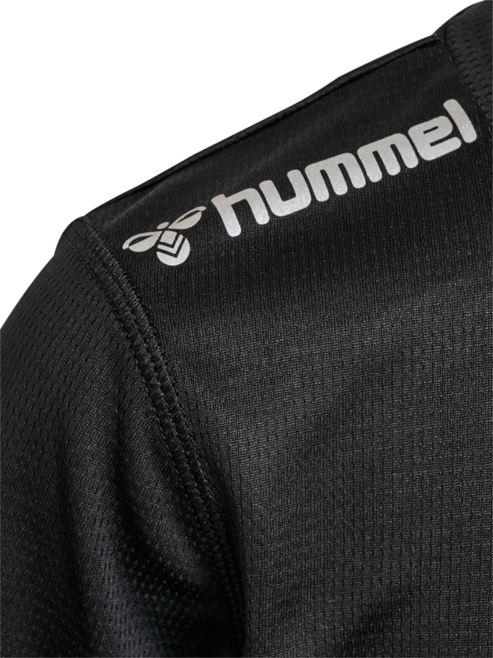 Hummel Детская беговая футболка Hmlrun черного цвета — фото 3