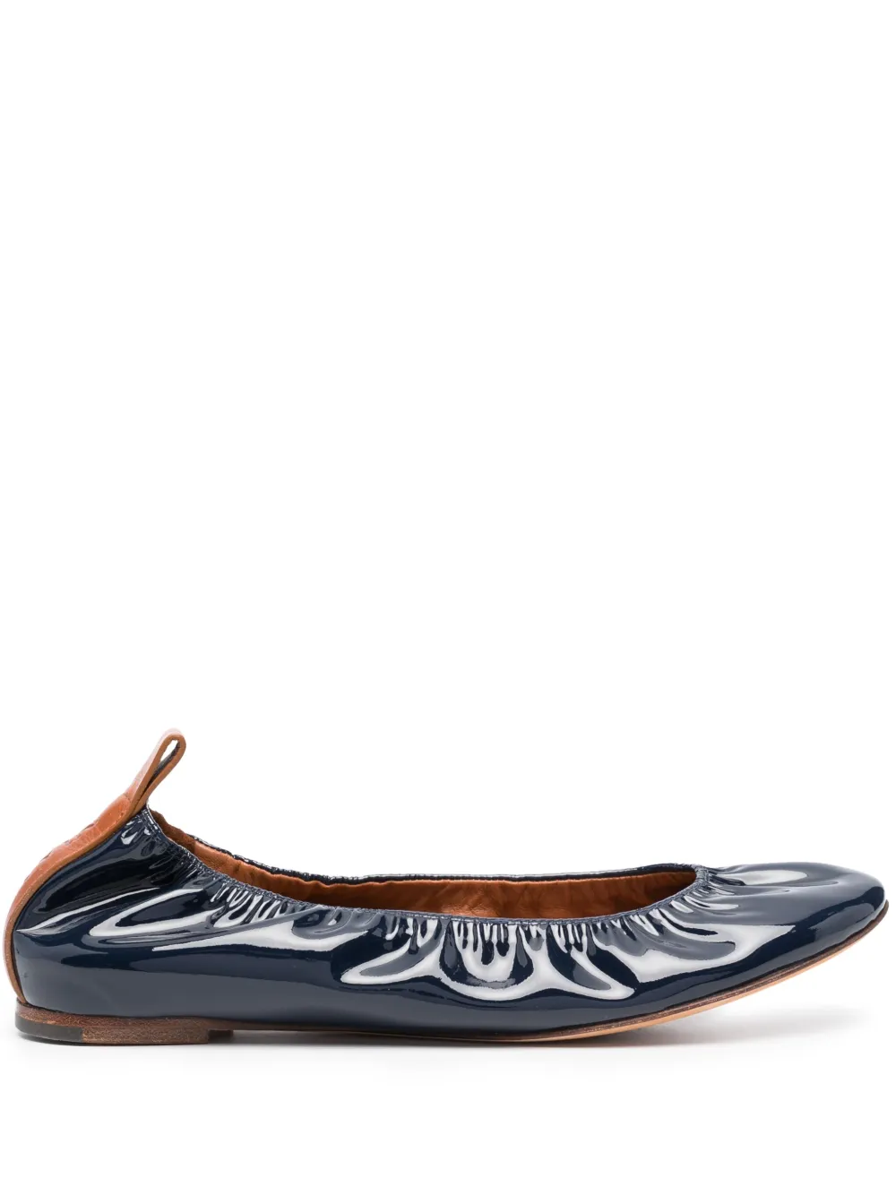 Лакированные балетки Lanvin, синий