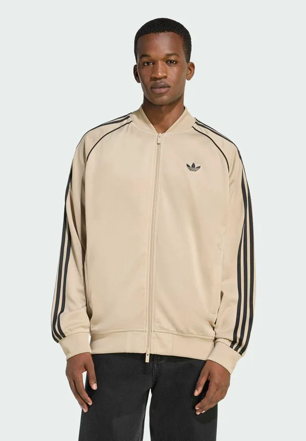 Свободная куртка-бомбер Adidas Originals, Stone Khaki/Black