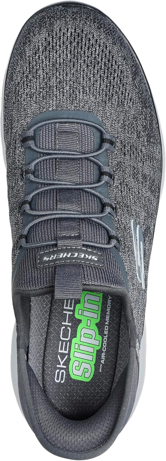 Мужские слипоны Skechers Summits Key Pace без застежек, черный/угольный — фото 3